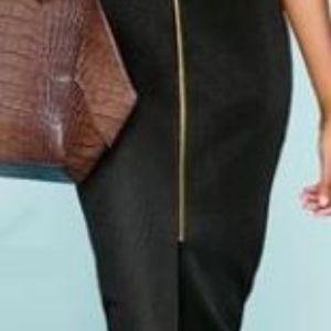 Zippered Knit Pencil Skirt M (10-12)-Mark by Avon